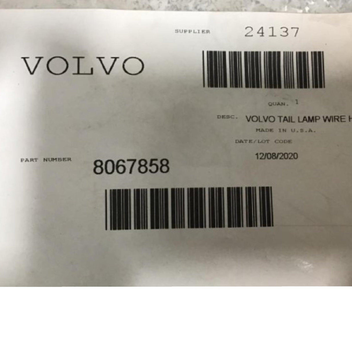 8067858 Genuine Volvo Wiring Harness - Truck To Trailer