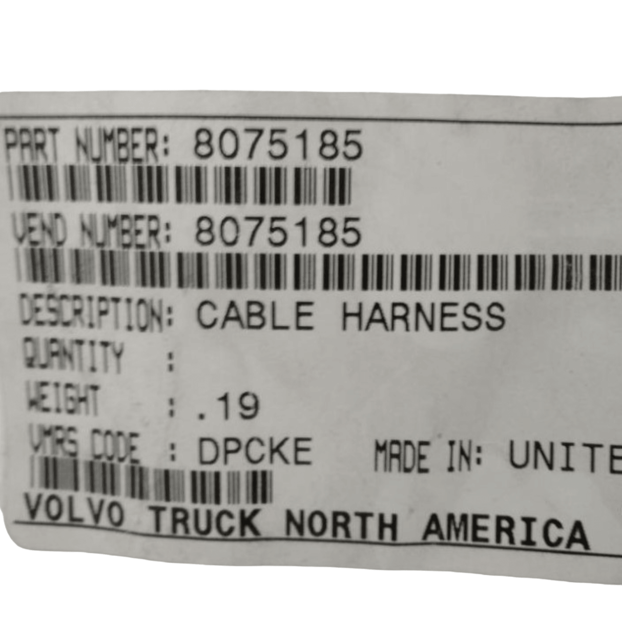 8075185 Genuine Volvo Wiring Harness - Truck To Trailer