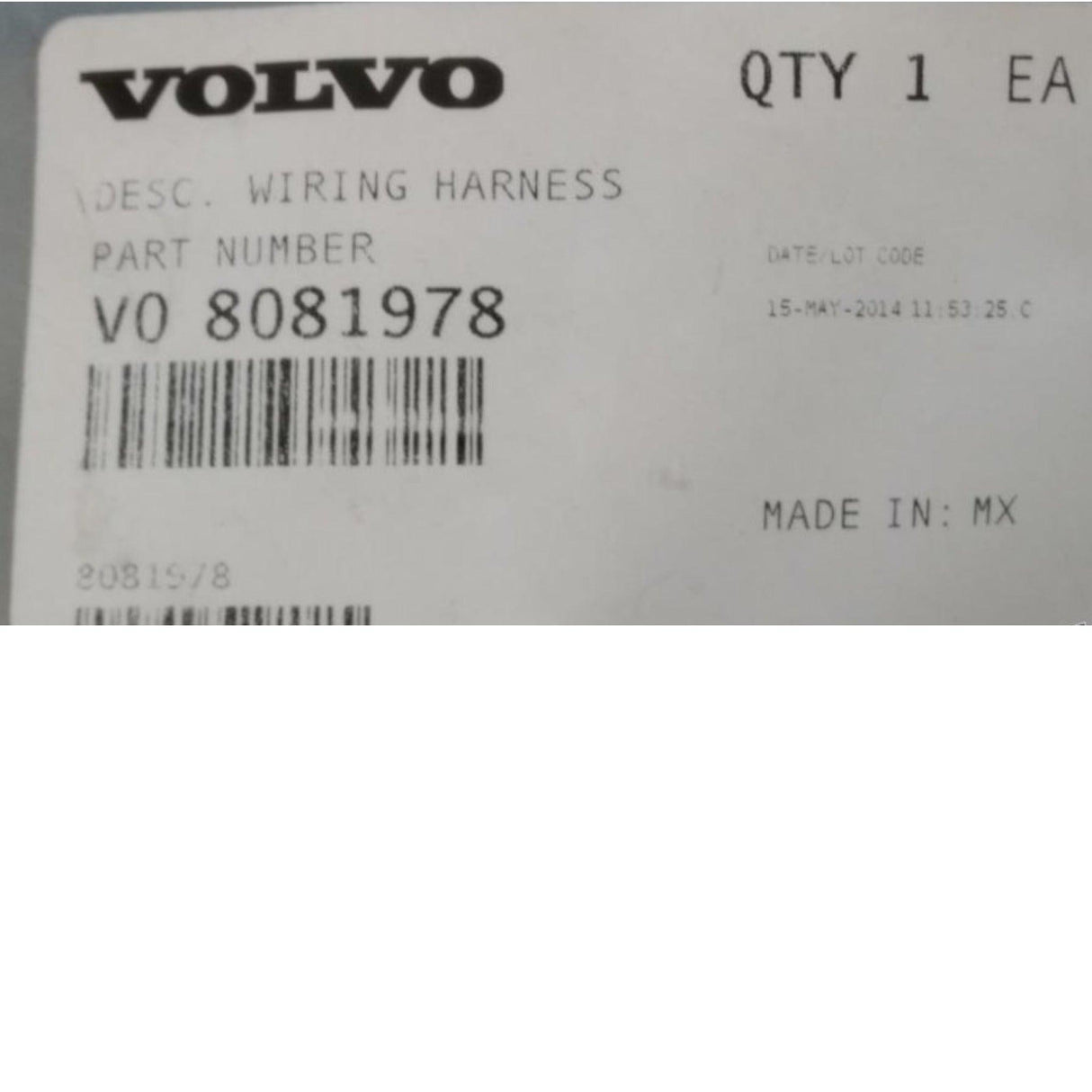 8081978 Genuine Volvo Wiring Harness - Truck To Trailer