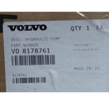 8178761 Genuine Volvo Hydraulic Pump - Truck To Trailer