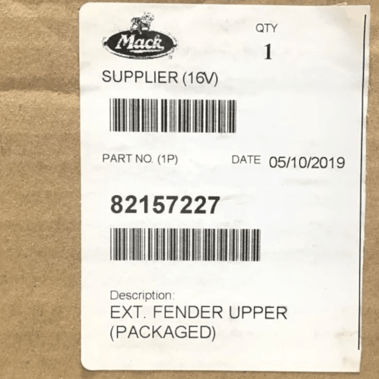 82157227 Genuine Mack Extension - Truck To Trailer