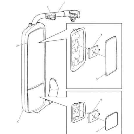 82239785 Genuine Volvo Rear View Mirror - Truck To Trailer