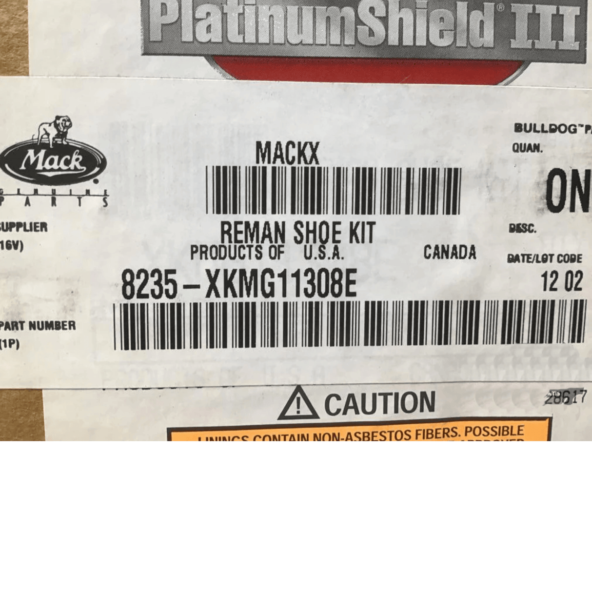 8235-XKMG11308E Genuine Volvo Relined Brake Kit - Truck To Trailer