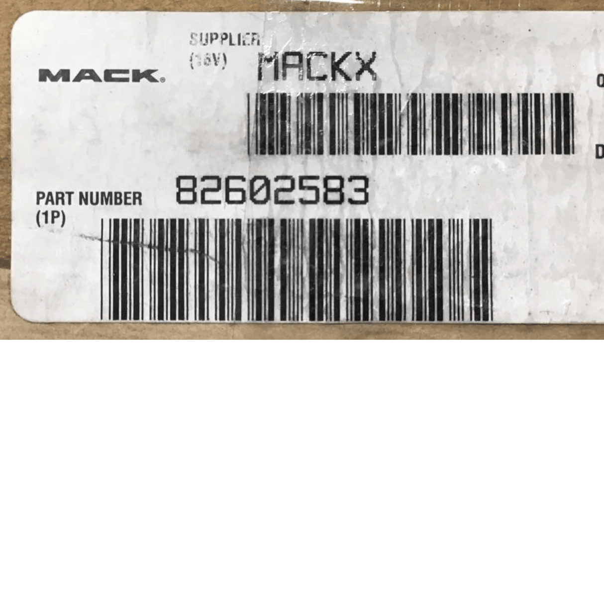 82602583 Genuine Mack Air Deflector - Truck To Trailer