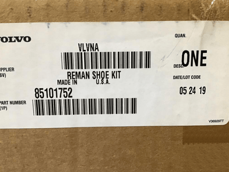 85101752 Genuine Volvo Brake Shoe Kit - Truck To Trailer