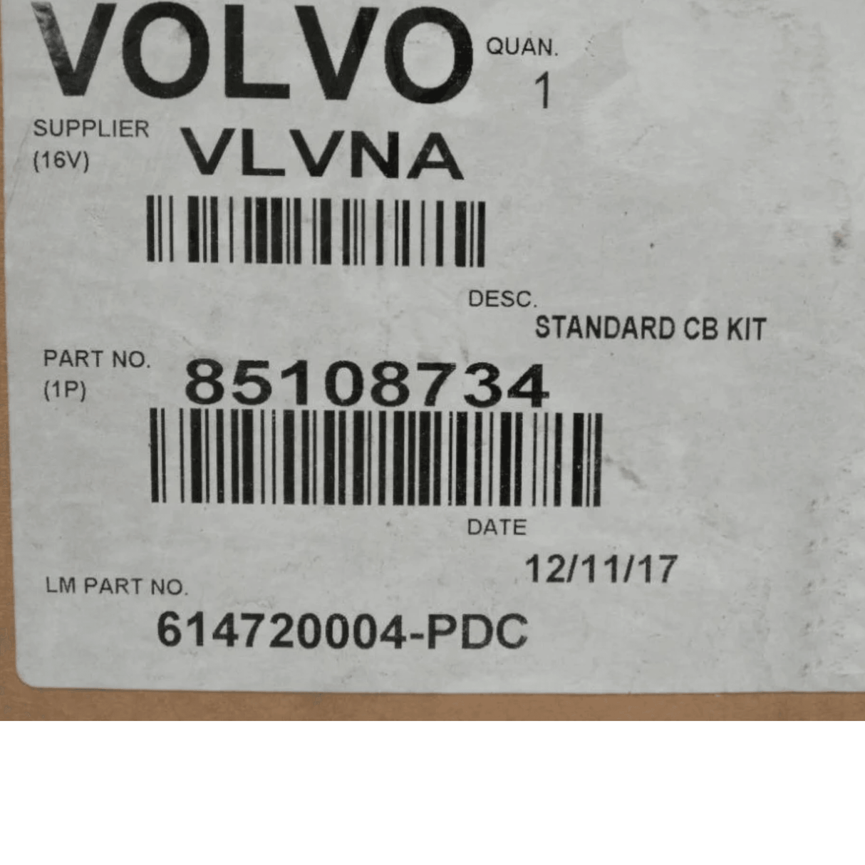 85108734 Genuine Volvo Kit - Truck To Trailer