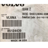 85124439 Genuine Volvo Brake Shoe - Truck To Trailer