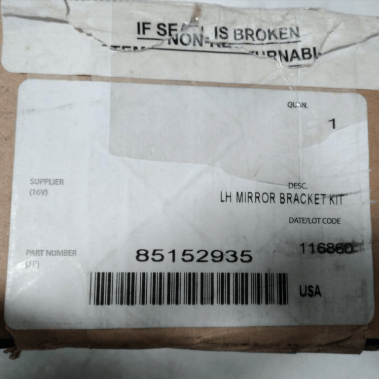 85152935 Genuine Mack Bracket - Truck To Trailer