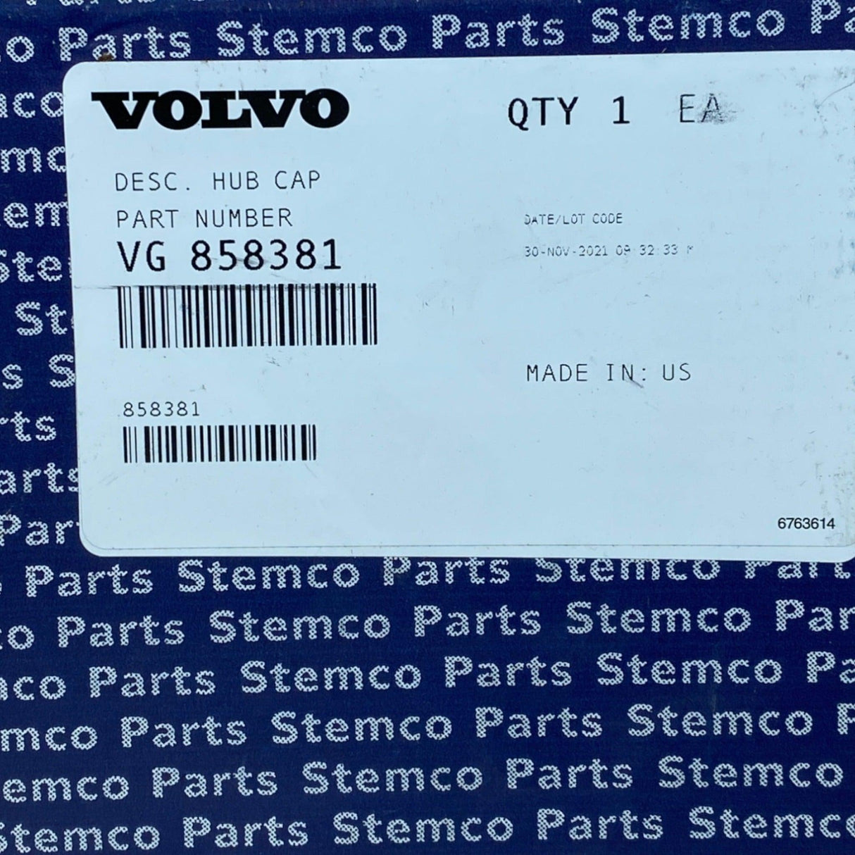 858381 Genuine Volvo 6 Bolt Hub Cup - Truck To Trailer