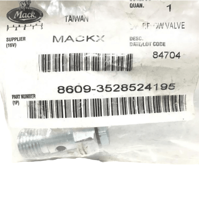 8609-3528524195 Genuine Mack Overflow Valve - Truck To Trailer