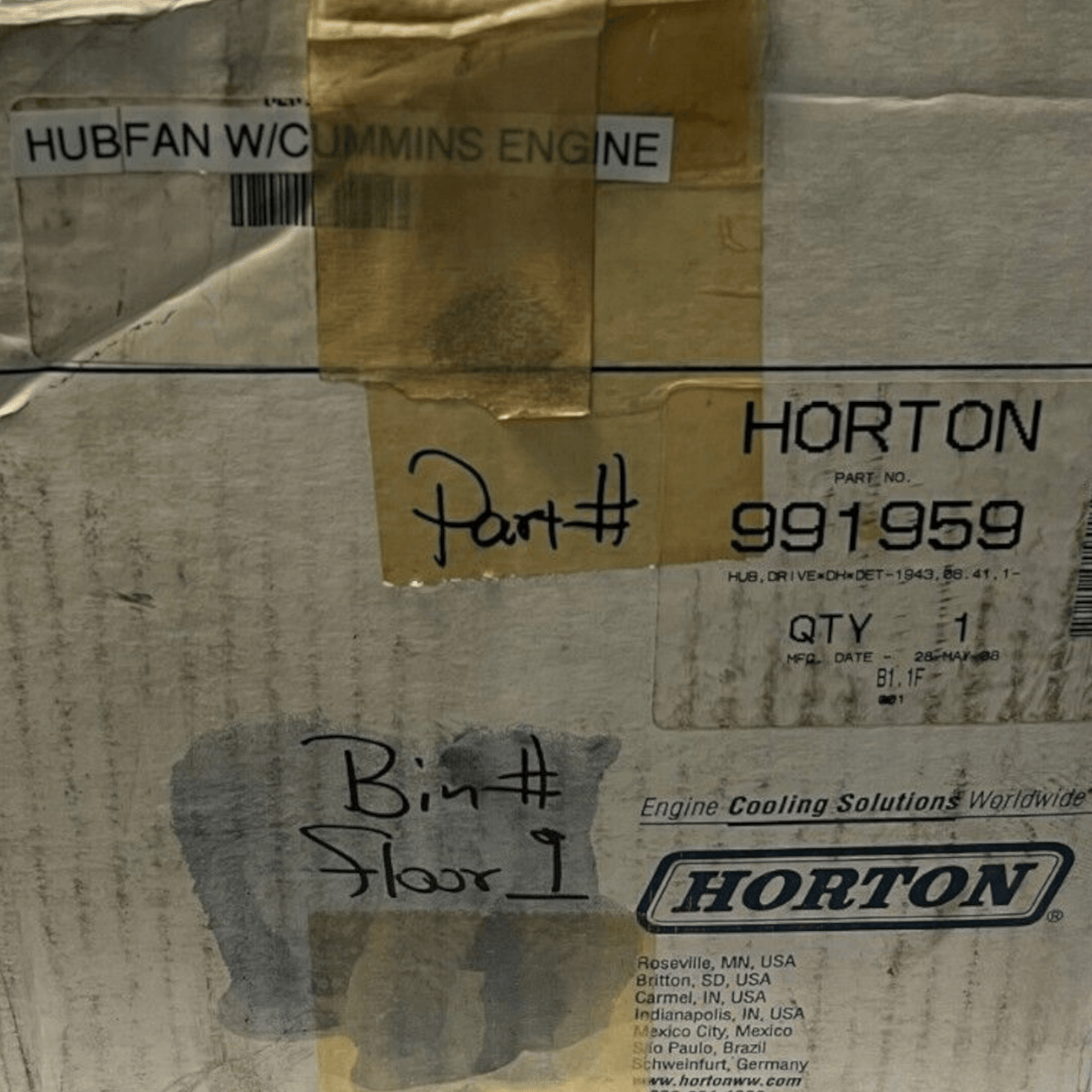 991959 Genuine Horton Fan Hub Drive - Truck To Trailer