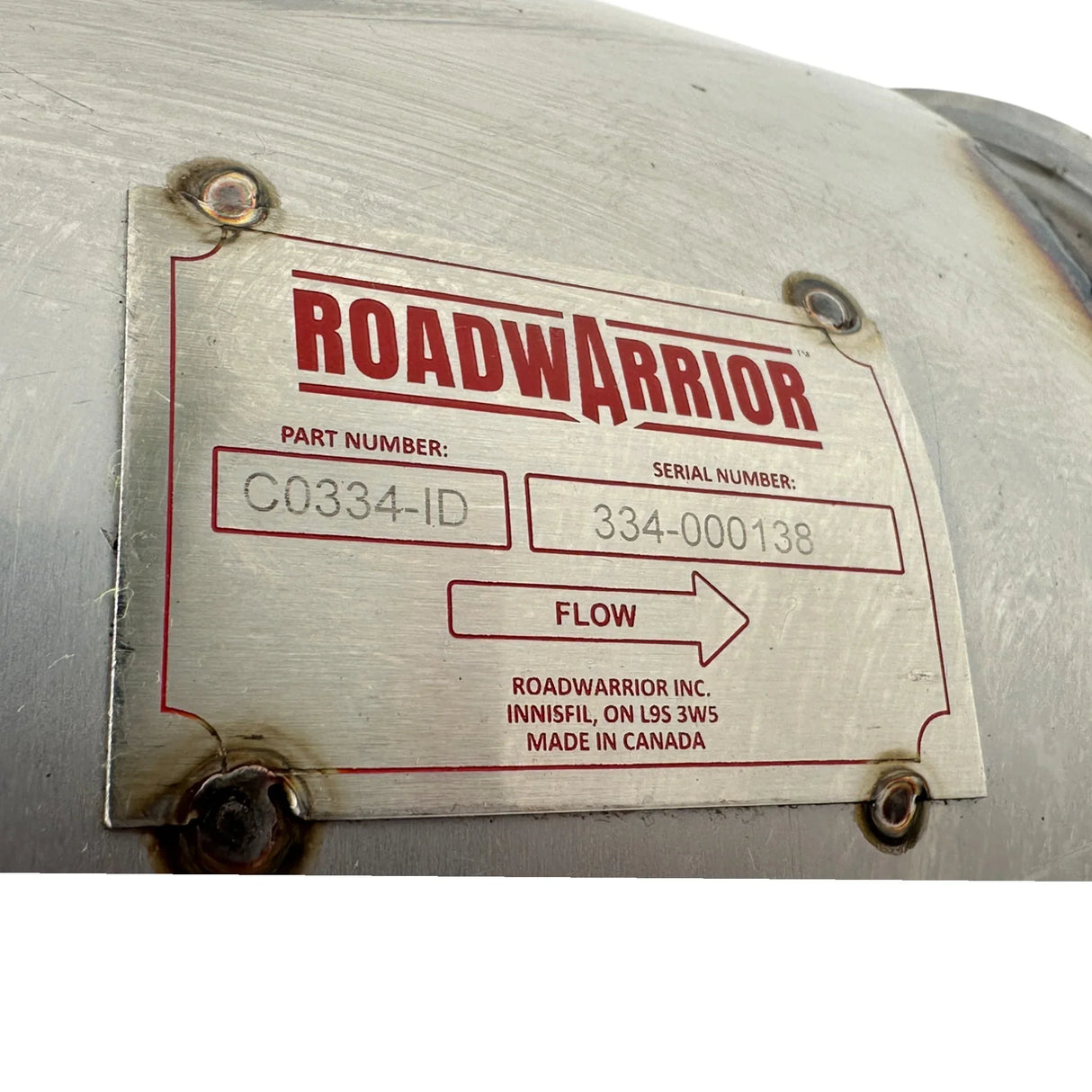 C0334-ID Genuine Roadwarrior DOC Diesel Oxygen Catalyst - Truck To Trailer