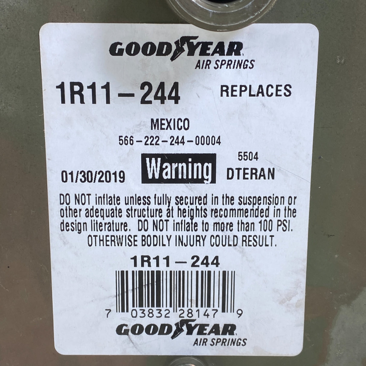 1R11-244 Genuine Goodyear Air Spring