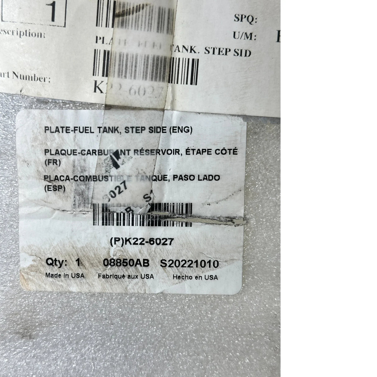 K22-6027 Genuine Peterbilt Fuel Tank Cover Step - Truck To Trailer