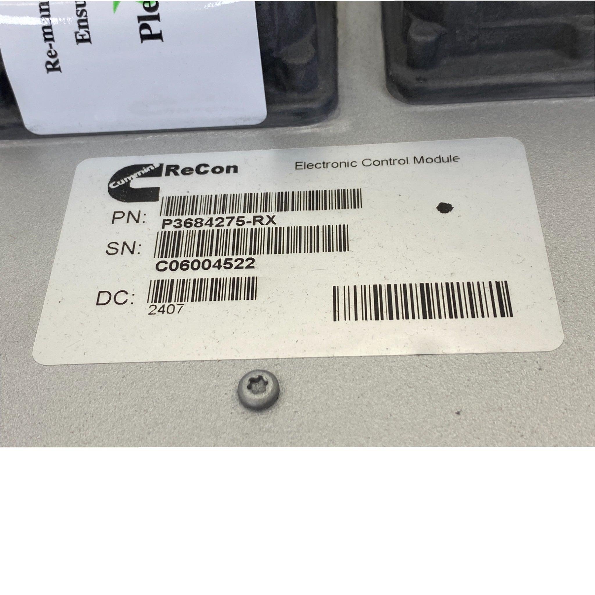 3684275Rx Genuine Cummins Electronic Control Module For Isx
