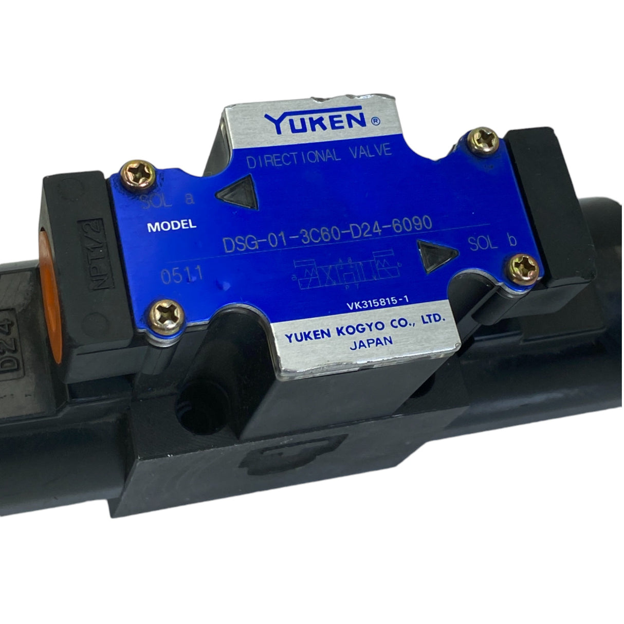 DSG-01-3C60-D24-7090 Yuken Hydraulics Solenoid Directional Valve