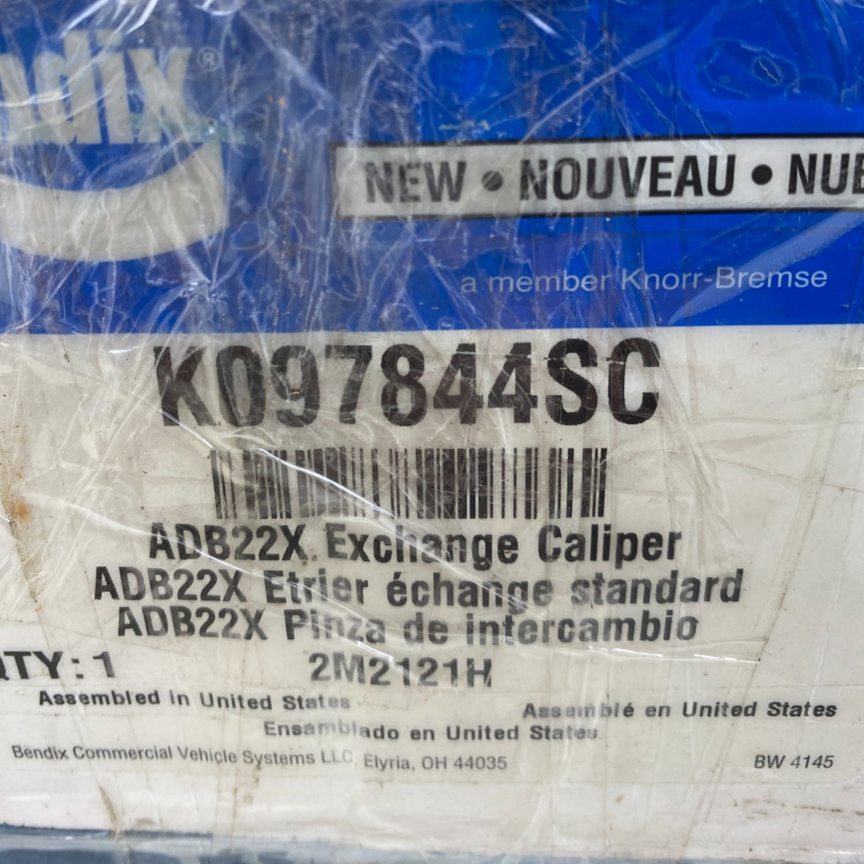 K097848 Genuine Bendix Right Passenger Side Air Disc Brake Caliper