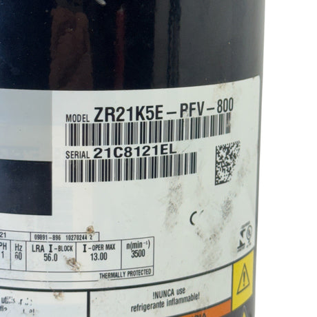 ZR21K5E-PFV-800 Genuine Copeland Scroll Compressor