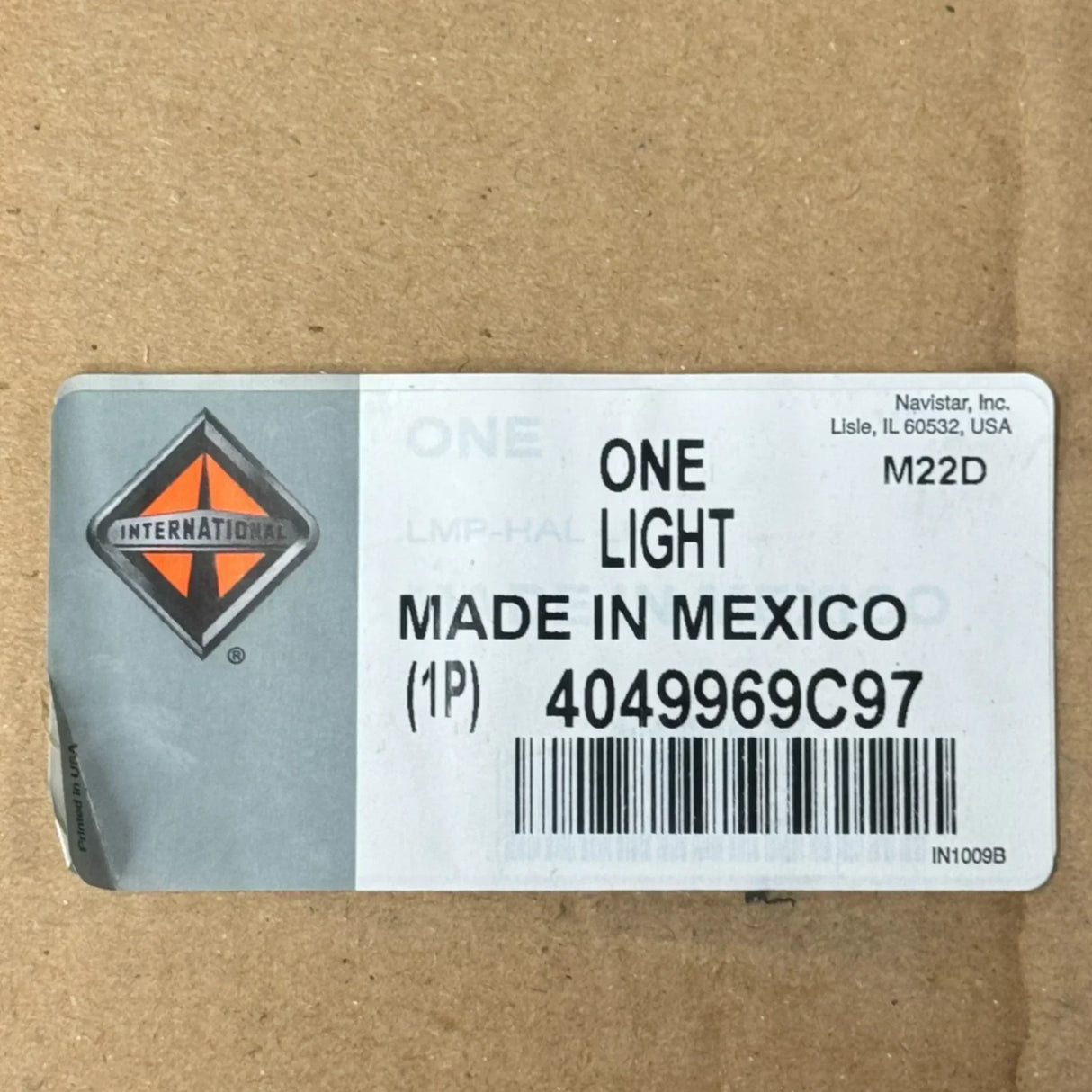 4049969C91 Genuine International Left Side Headlamp Assembly - Truck To Trailer