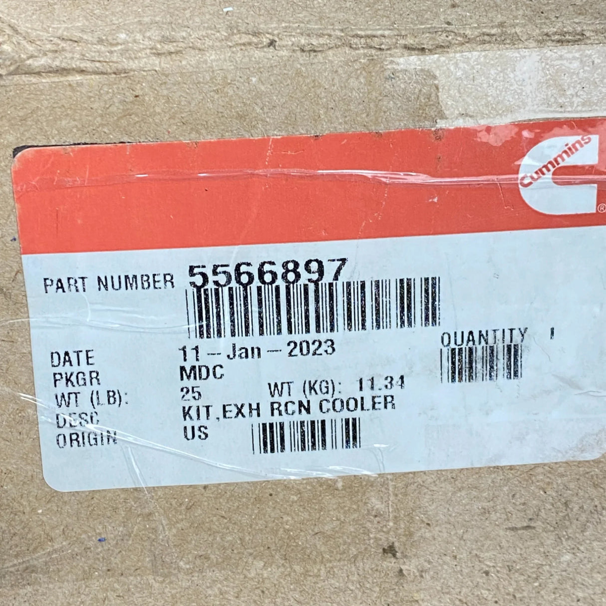 5341879RX Genuine Cummins EGR Exhaust Gas Recirculation Cooler - Truck To Trailer