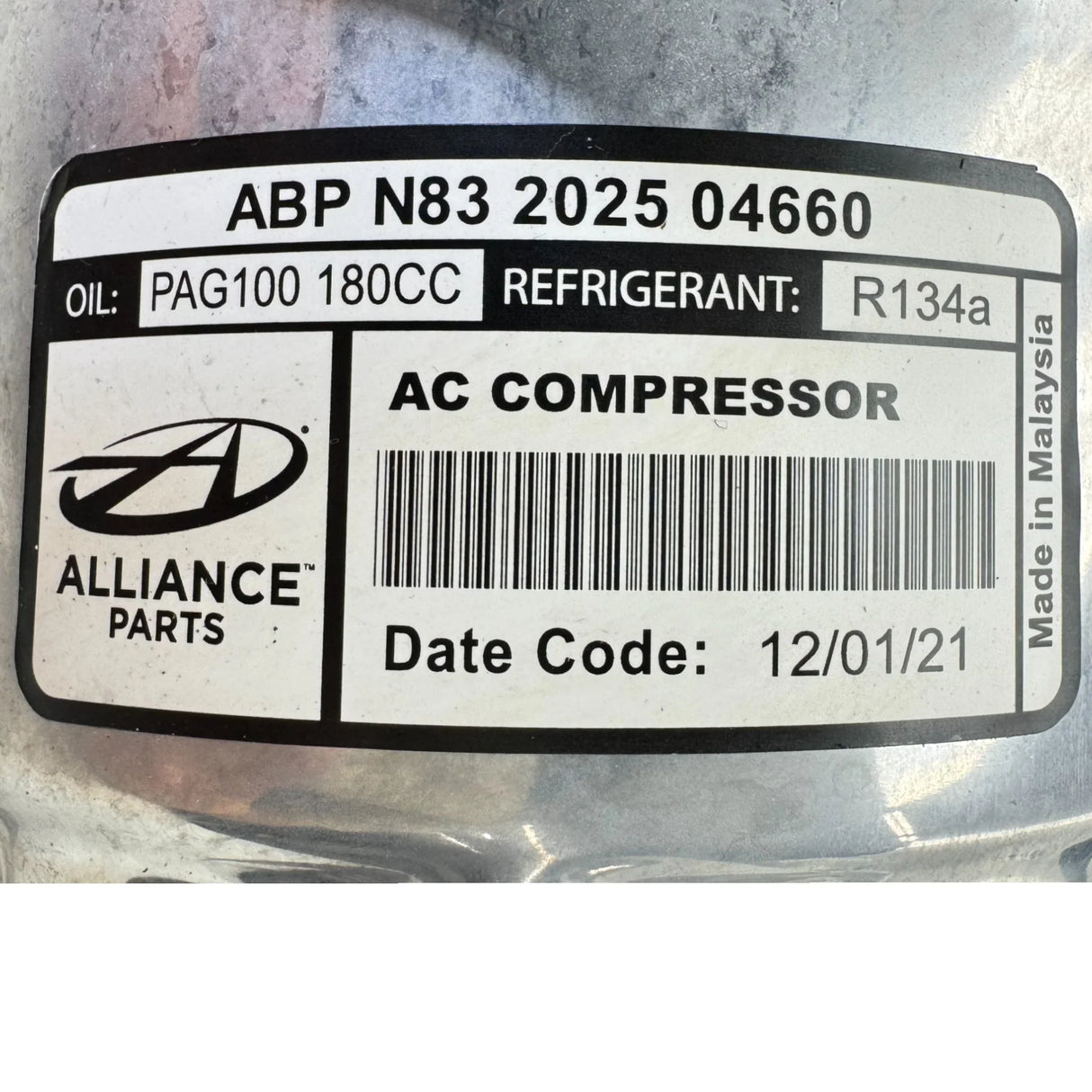 ABP N83 2025 04660 Genuine Alliance Compressor 12V - Truck To Trailer