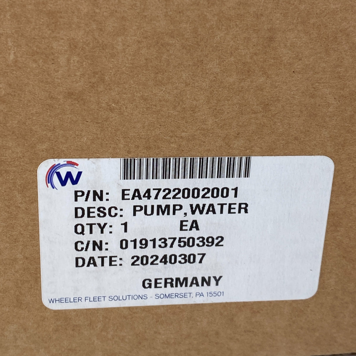 EA4722000701 Genuine Detroit Diesel Water Pump For Dd13 Dd15