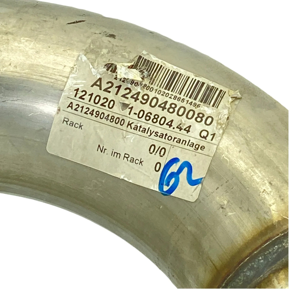 2124904800 Genuine Mercedes-Benz Front Exhaust Gas Line - Truck To Trailer