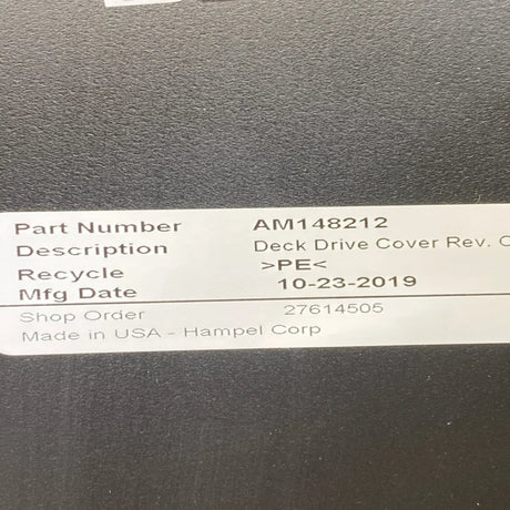 AM145749 Genuine John Deere Deck Belt Drive Cover - Truck To Trailer