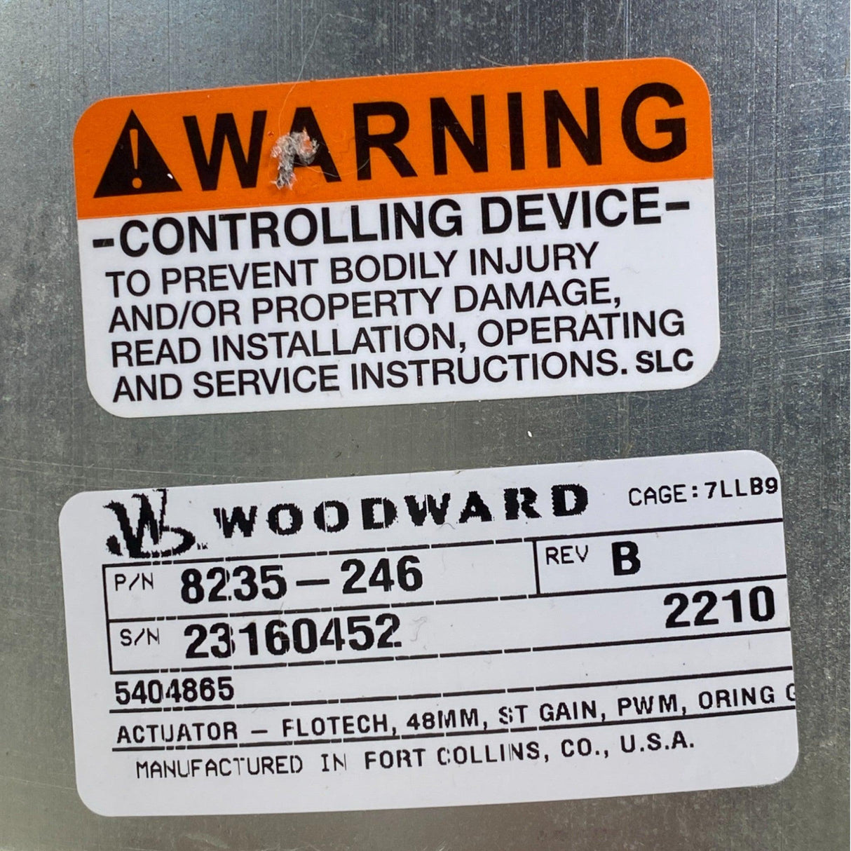 5404865 Genuine Cummins Woodward Actuator - Truck To Trailer