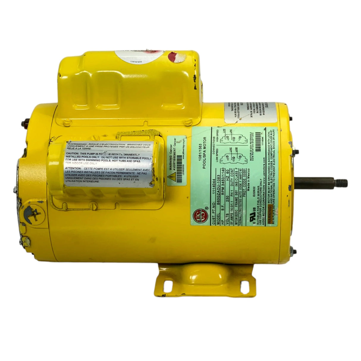 1114044 Us Motors Spa Motor B63Gzadu-1083 Model - Truck To Trailer