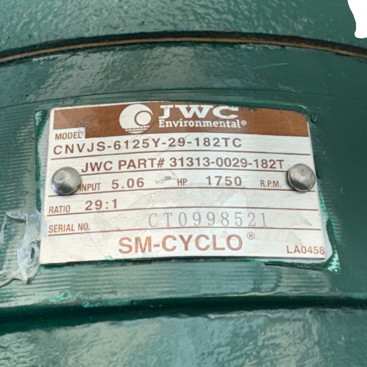 CNVJS-6125Y-29-182TC JWC Inline Speed Reducer