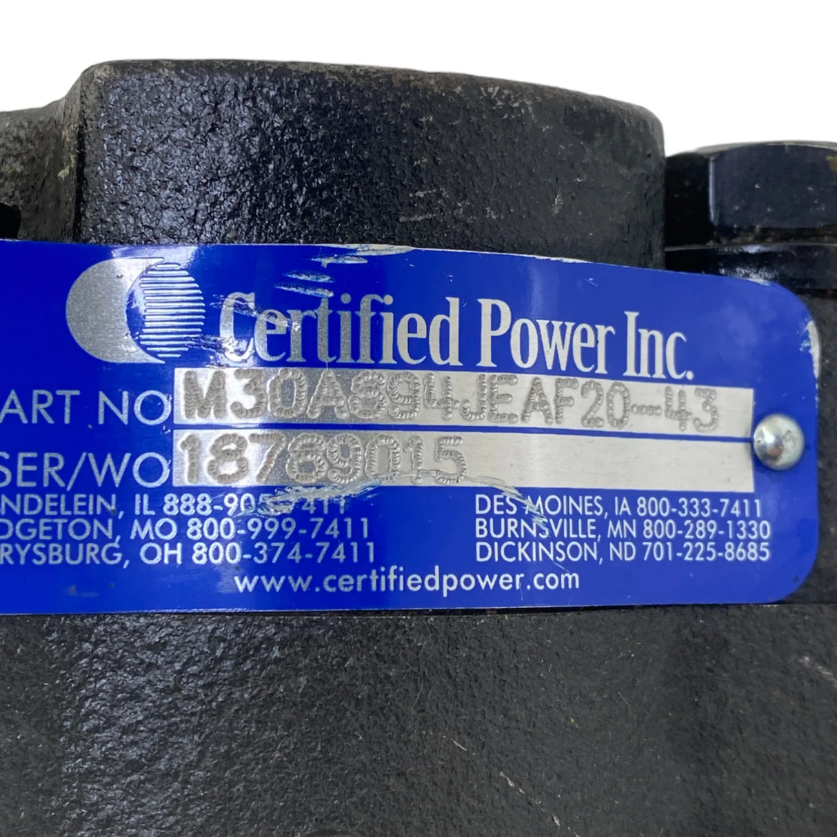 333 5020 003 Zi Fluid Power Hydraulic Pump - Truck To Trailer