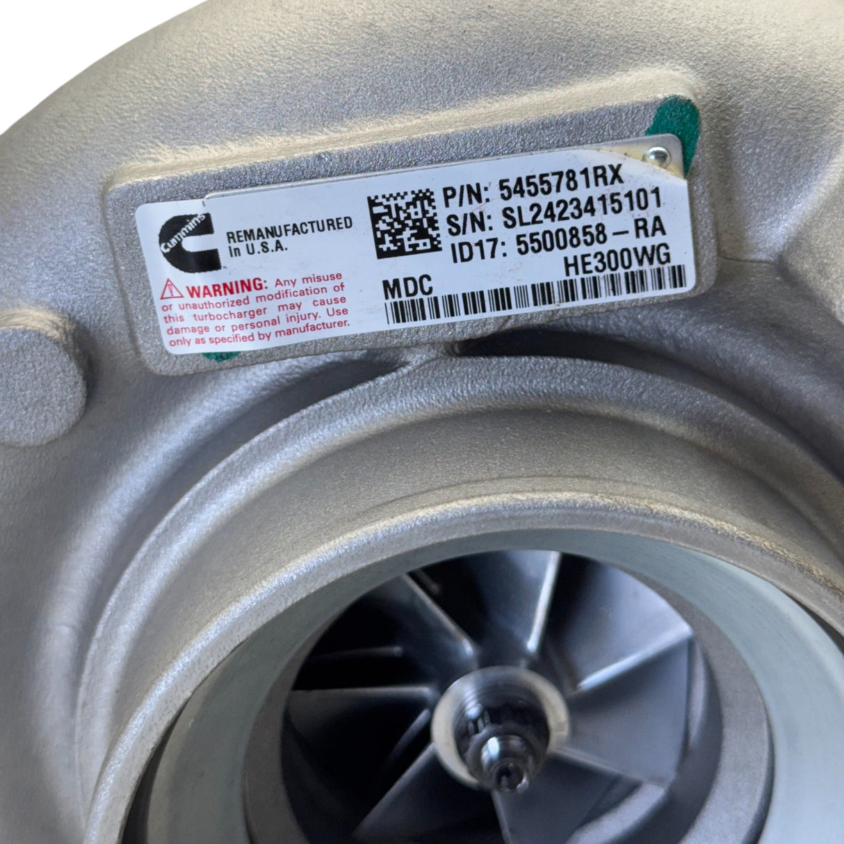 5500859RX Genuine Cummins Turbocharger He300Wg