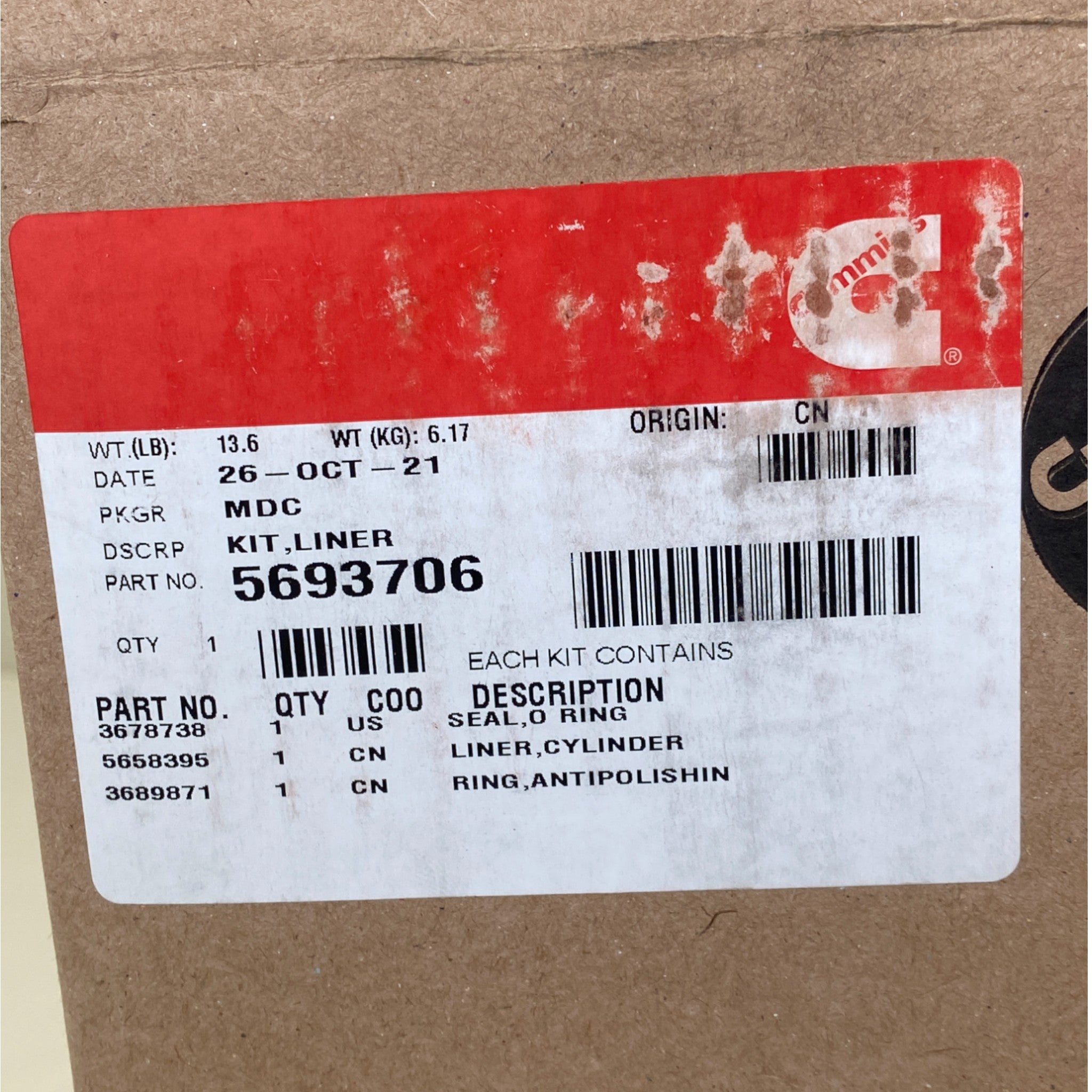 5693706 Genuine Cummins Liner Kit – Truck To Trailer 5693706 Genuine Cummins Liner Kit – Truck To Trailer