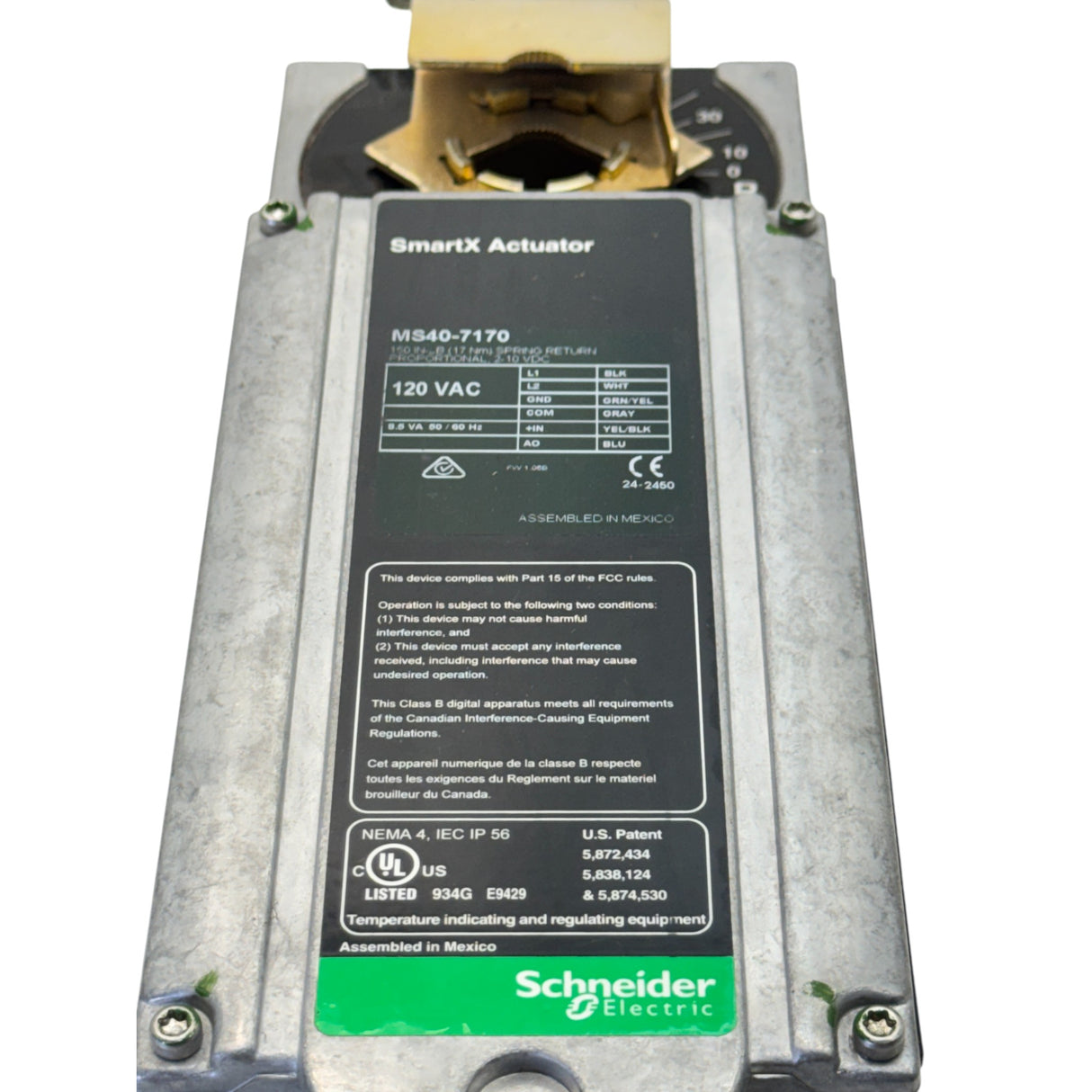 MS407170 Schneider Electric Actuator 120V