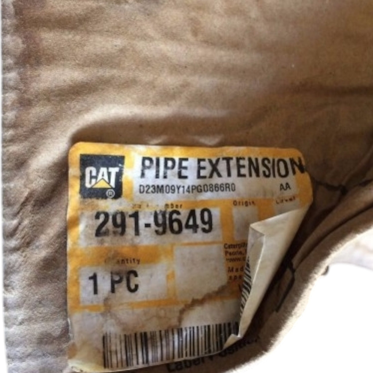 291-9649 CAT Muffler Extension Pipe