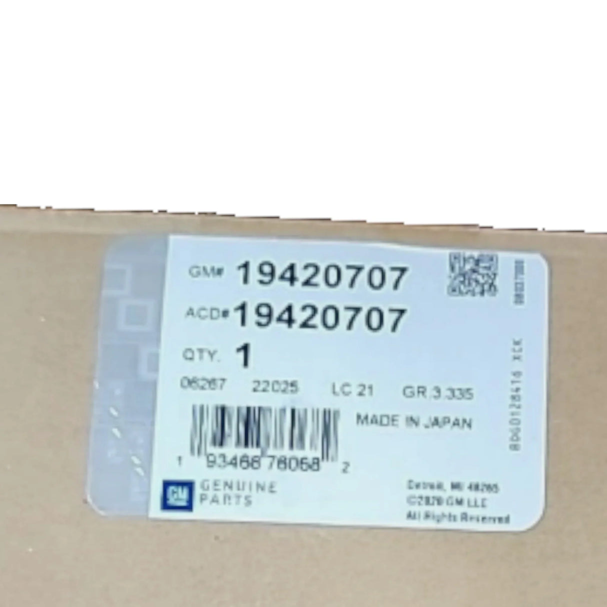 19420707 GM Throttle Body - Truck To Trailer