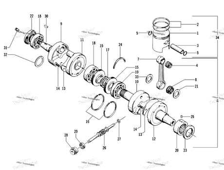 3005-558 Arctic Cat Crankshaft Assembly for 2000 ZL 440 - Truck To Trailer