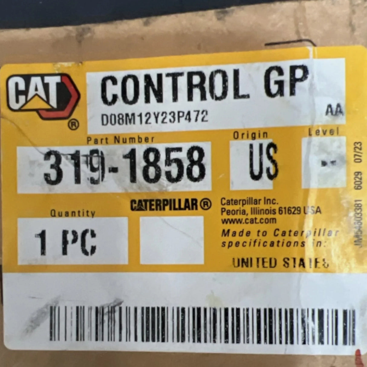319-1858 CAT Control Gp - Truck To Trailer
