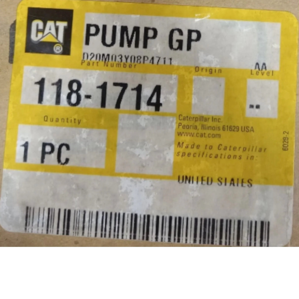 118-1714 CAT Pump Gp - Truck To Trailer