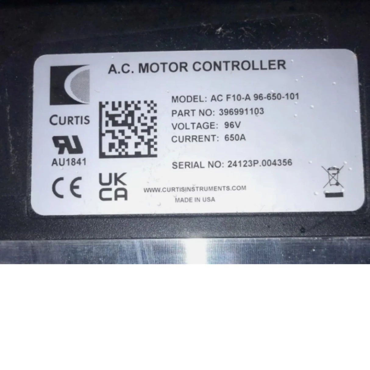 AC F10-A 96-650-101 Curtis AC Motor Controller - Truck To Trailer