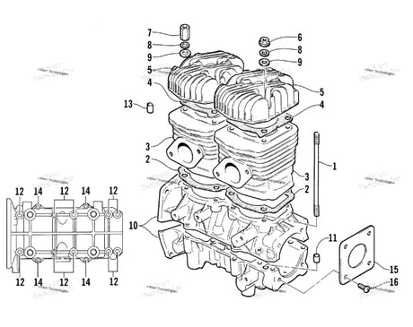 3005-528 Arctic Cat Crankcase Assembly - Truck To Trailer