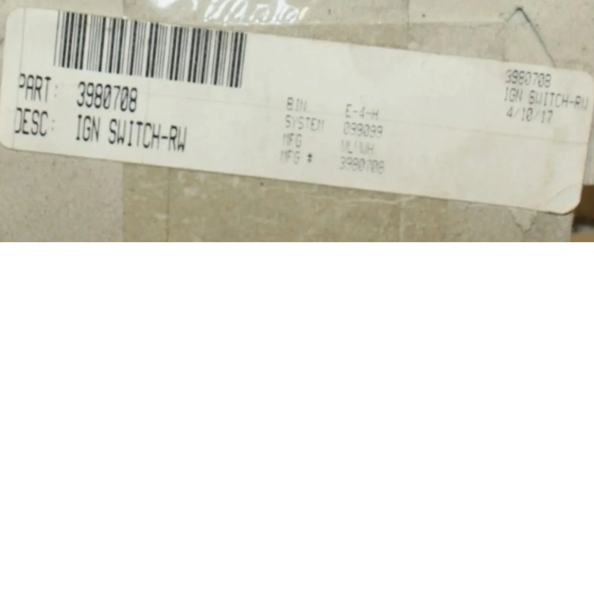 3980708 Volvo Ignition Switch Lock - Truck To Trailer