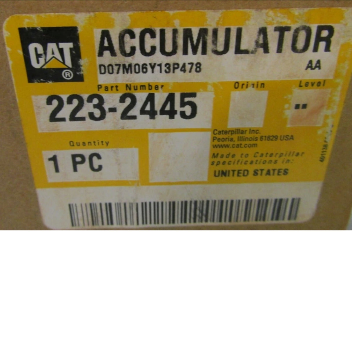 20R-8281 CAT Hydraulic Accumulator