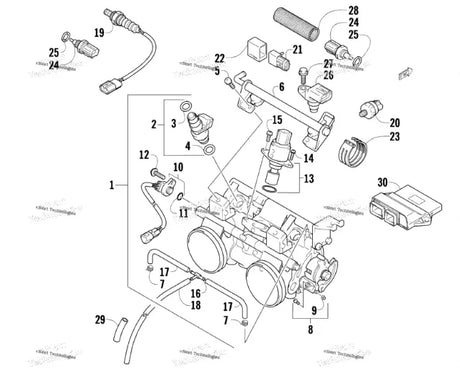 3007-715 Arctic Cat Body, Throttle Assembly - Truck To Trailer