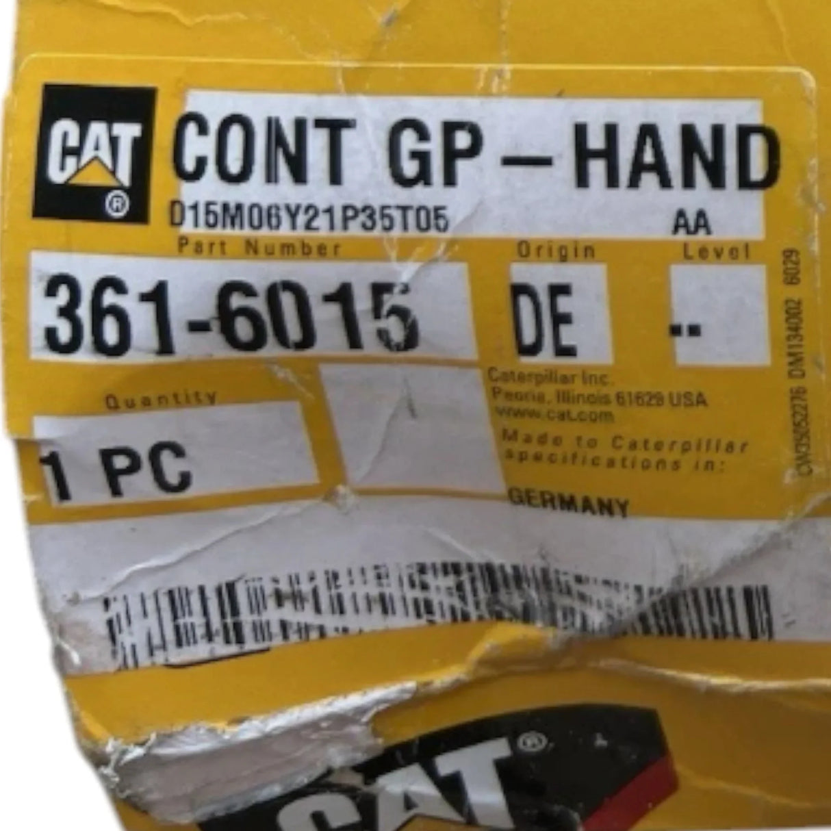 361-6015 CAT Single Axis Lever Handle Control - Truck To Trailer