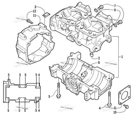 3005-413 Arctic Cat Crankcase Assembly - Truck To Trailer