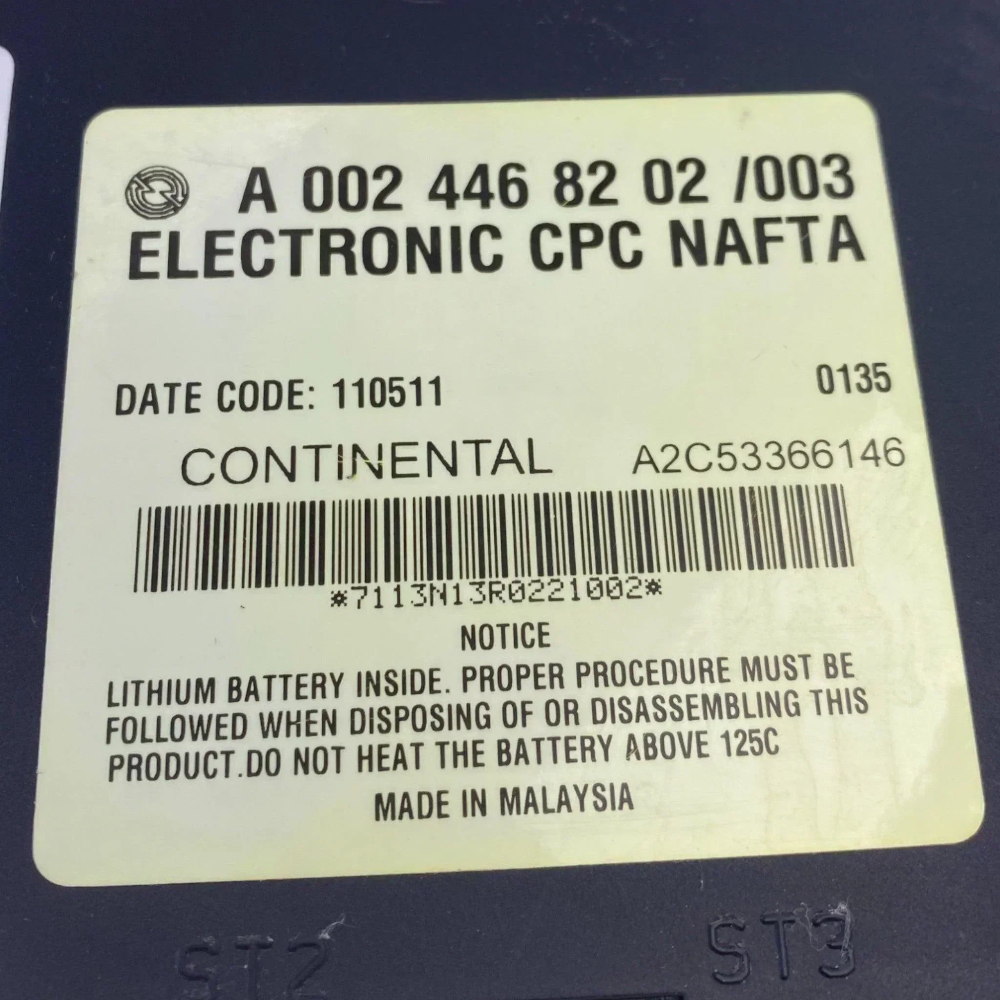 A0024468202 Genuine Freightliner Cpc2 Electronic Chassis