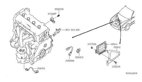 23710-zt90a Genuin Nissan Nissan Engine control Module