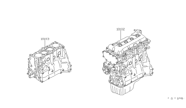 10103-F4302 Genuine Nissan Short Block